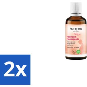 2 x WELEDA - Perineum massageolie - Mama & Baby - 50 ml - Bevallingsolie - Perineum Massage - Zwangerschapsmassage - Natuurlijke Bevalling - Amandelolie