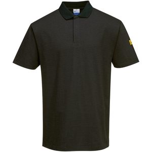 Portwest - AS21 - Poloshirt - Zwart - Antistatisch ESD