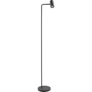 Ylumen Vloerlamp Burgos - 1 lichts - leeslamp - H 134 cm - 3 standen schakelaar - chique vloerlamp- slanke vloerlamp - zwart