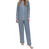 Tom Tailor - Pyjama - Blauw - Lange Broek - Nachtgoedcollectie