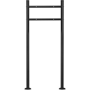 HÜSQ - Brievenbus Standaard - Zwart - Met 2 Palen - Brievenbuspaal