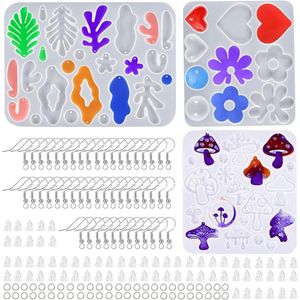 154 Stuks Siliconen Mallen voor Sieraden Maken - Paddenstoel Mallen voor Hars Oorbellen, Halskettingen, Hangers, enz.
