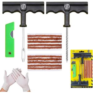 Equivera Bandenreparatieset Auto - Bandenreparatie Set - Banden Reparatieset Auto - Autoband Reparatie - Bandenreparatiekit - Autoband Reparatie - Autoband Repareren