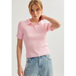 Polokraag Normaal Kurzarmpullover