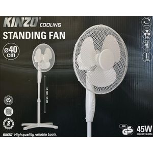 V-tac VT-4016-3 Statief ventilator - 3 standen - Wit - 40 cm