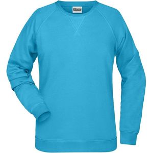 James and Nicholson Dames/dames Raglan Sweatshirt met lange mouwen (Turquoise)