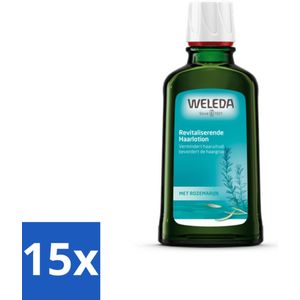 15 x WELEDA - Haarlotion - Rozemarijn - 100 ml - Haargroei Stimuleren - Haaruitval Verminderen - Rozemarijn Haarlotion - Natuurlijke Haargroei - Haarwortels Versterken