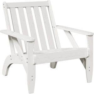 vidaXL Tuinstoel Adirondack - Grenenhout - Wit Tuinstoel - Adirondack Stoel - Houten Tuinstoel - Buitenstoel - Lounge Stoel