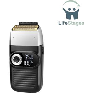 LifeStages - Foil Shaver - Foil Shaver Barber voor Mannen - Oplaadbaar Elektrisch Scheerapparaat met Baardtrimmer - Draadloze Lithium Titanium Scheerapparaten met Reisetui