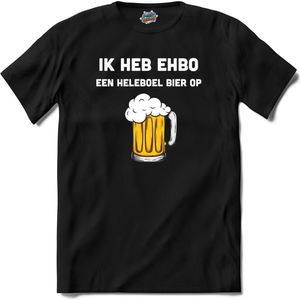 Ik heb EHBO - Bier kleding cadeau - bierpakket kado idee - grappige bierglazen drank feest teksten en zinnen - T-Shirt - Heren - Zwart - Maat L