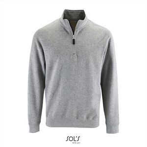 SOL'S Men´s Zip High Collar Sweatshirt Stan L02088 - Grey Melange - M