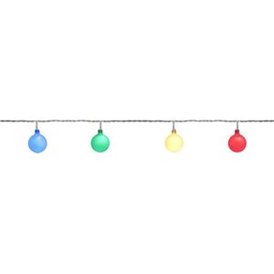 Feestverlichting lichtsnoer gekleurde lampbolletjes 10 meter binnen-buiten verlichting priksnoer - gekleurd led feestlampjes - Cadeaus & gadgets kopen | o.a. ballonnen & feestkleding | beslist.nl