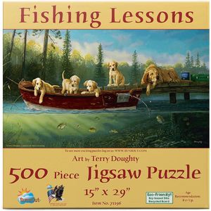 Sunsout legpuzzel 500 XXL met grote stukken Fishing Lessons