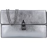 COCCINELLE Leren Schoudertas Avondtas Magie 9Nite SMO Handbag Smooth Leahter Silver Zilverkleurig