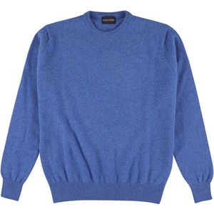 Osborne Knitwear Trui met ronde hals - Sweater heren in Lamswol - Pullover Heren - Jeans - L