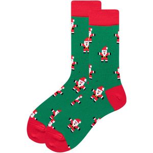 Herensokken, leuk kleurrijk, gek, trendy, herenbootsokken, nieuwigheid, vrolijk, katoen, exclusief voor Kerstmis