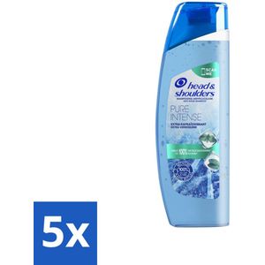 Head & Shoulders - Anti-Roos Shampoo - Pure Intense - Extra Verkoelend - 250 ml - Bulkverpakking - 5 stuks