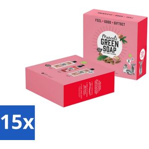 15 x Marcel's Green Soap - Geschenkset - Argan & Oudh - Perfect als cadeau - Gerecycled - Handzeep - Shampoo - Douchegel