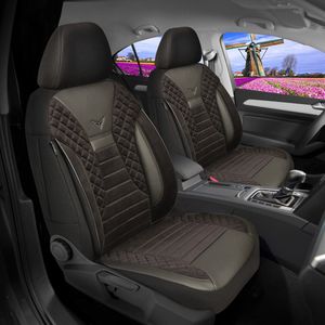 Autostoelhoezen voor VW Golf Sportsvan 2014-2021 in pasvorm, set van 2 stuks Bestuurder 1 + 1 passagierszijde PS - serie - PS703 - Zwart
