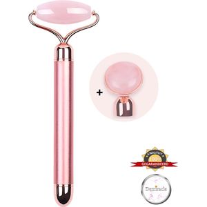 Demiracle® 2 in 1 Energy Beauty Bar – Rozenkwarts – Gezichtsroller – Face Roller – Gezichtsmassage - Cadeau voor vrouw, moeder en geliefde