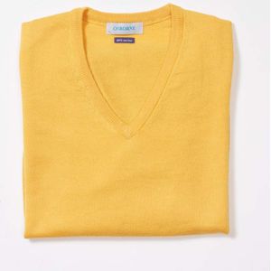 Osborne Knitwear Trui met V hals - Merino wol - Dames - Pamplemousse - XL