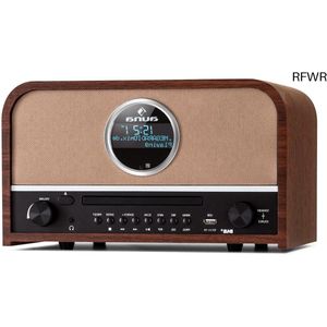 RFWR® Draagbare DAB-radio en CD-speler met Bluetooth, FM/DAB/DAB+ Radio, Stereo-installatie, LCD-display en Afstandsbediening