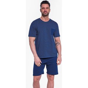 Cornette Katoenen Pyjama Heren Volwassenen Korte Mouw Korte Broek Shortama Lagoon 325/175 4XL