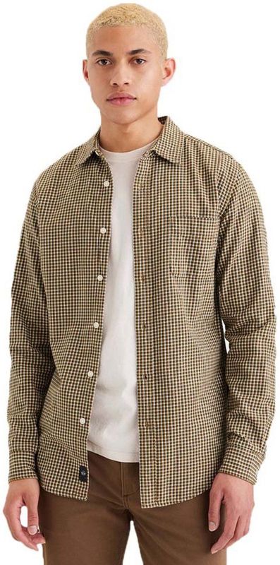 Dockers Original Slim Overhemd Met Lange Mouwen Bruin L Man