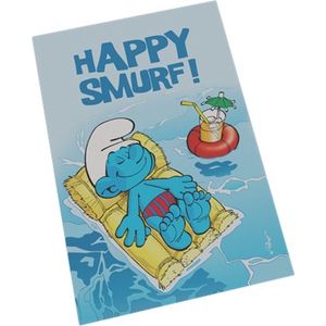 Smurfen magneet - Happy smurf - Vakantie - 8x5,5cm