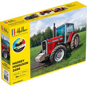 1:24 Heller 57402 Massey Ferguson 2680 tractor - Starter Kit Plastic Modelbouwpakket