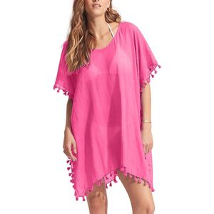 Luchtige strandjurk voor dames met kwastdecoratie - Zomer bikini cover-up