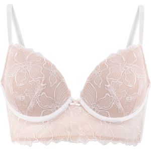 Hunkemöller - Lauren - Voorgevormde Longline Beugel Bh - Wit - Maat D85