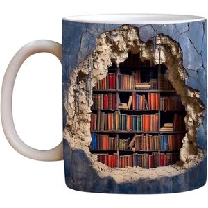 Grappige bibliothecaris-thee latte mok - uniek bibliotheekrek ontwerp voor boekenliefhebbers - perfecte geschenkbeker .