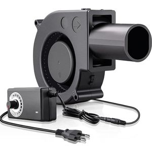 12V/220V Centrifugal Cooling Fan with Controller 97 x 94 x 33 mm Portable Fan - Black
