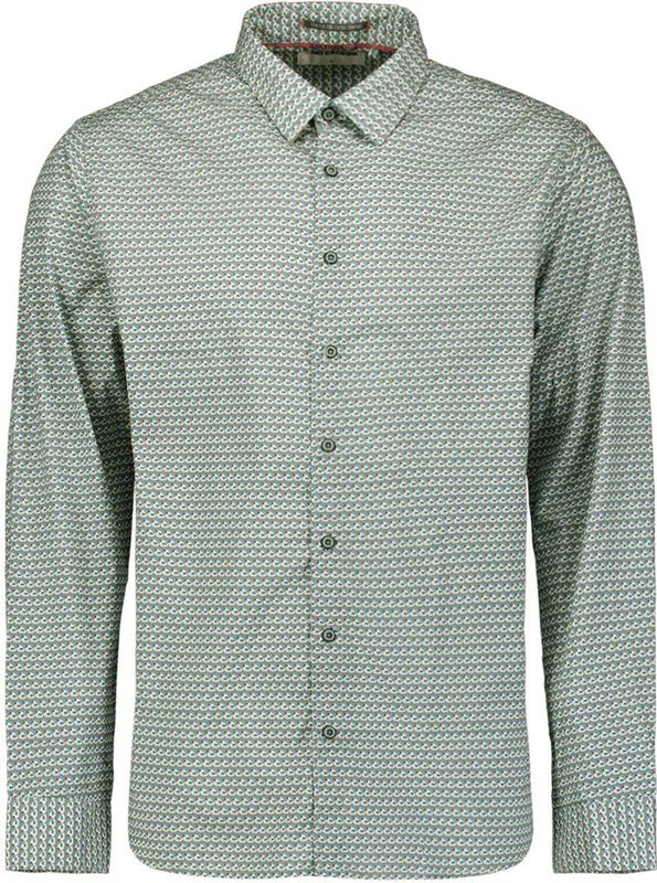 Print stretch overhemd