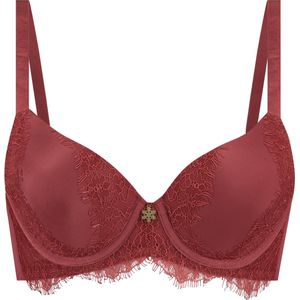 SAPPH - T-Shirt bh voor vrouwen - Met beugel - Met bandjes afgewerkt - Noora - Rood - 85c (85C)