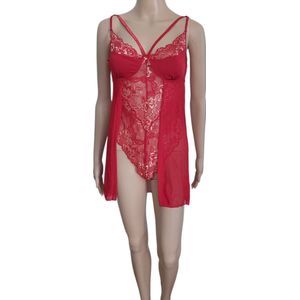 Thermo Legging - Leatherlook - Dames - Kleur Wijnrood - Maat 48-50 - High Waist - Stretch - Cadeau - Moederdag