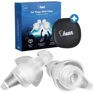 Siliconen Festival Oordopjes voor Volwassenen – Party Oordoppen Transparant – Plugs – Gehoorbescherming Muziek Concerten – Oorbescherming