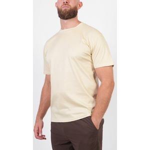 BASKO T-SHIRT - SLIM FIT - BEIGE - MAAT S
