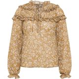 Dreimaster - Blouse - Mosterd - Met Ruches - Dames