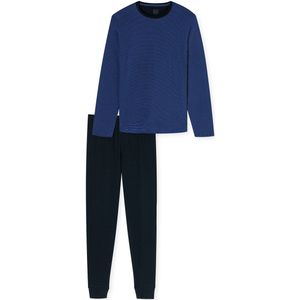Schiesser - Pyjama Lange Broek - 819 Blue - Heren Volwassenen - Katoen/polyester/Modal