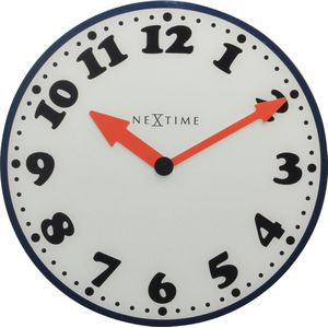 NeXtime Boy - Klok - Rond - Glas - Ø43 cm - Blauw