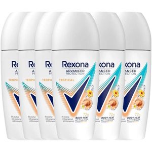 Rexona Advanced Protection - Deodorant Roll-on - Tropical - 72u Bescherming - 6 stuks