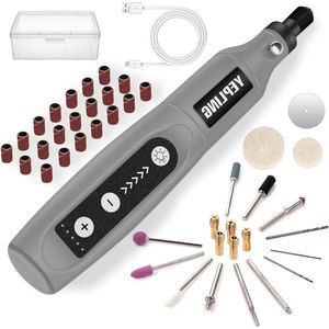 Roterende tool 37V Li-ion elektrische DIY Mini Grinder Kit - Draadloos met LED Werklamp - 5 variabele snelheid - 42 stks Accessoires - USB Opladen - Multi-Tool voor Nail Polijsten