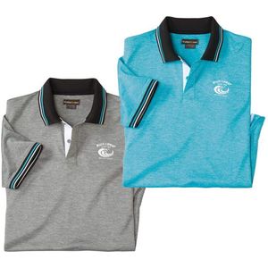 ATLAS FOR MEN - Set van 2 sportieve polo’s Outdoor - Heren - Verkrijgbaar in grote maten - M