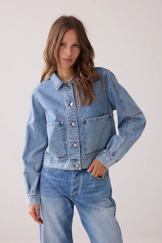 Summum - 1s1267-5169 - Denim Jasje - Vintage Blue - Boxy Fit