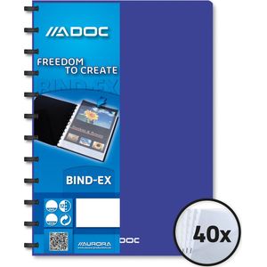 Adoc Bind-Ex Standaard A4 Showmap 40 hoezen Blauw