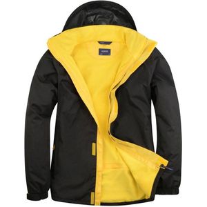 Uneek - De luxe Outdoor Jacket - zwart/geel - maat XXL