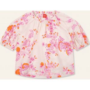 Oilily Blinky Blouse - Blouses - Katoen - Meisjes - Kinderen - Relaxed Fit - Wit - 116