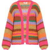 myMo - Cardigan - Zacht Gebreid - Met Strepen - Relaxed Fit